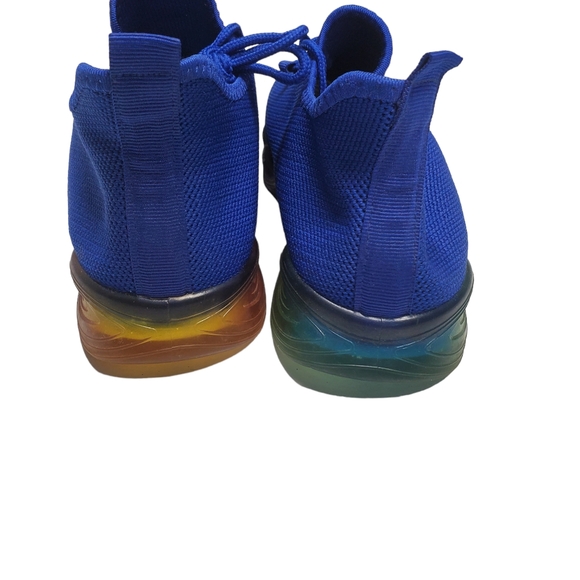 epic step Women's Blue Sneakers Rainbow Soles Size 9 - Picture 8 of 10